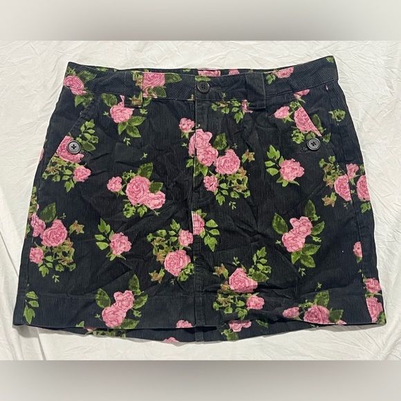 wild fable Dresses & Skirts - Wild Fable Women’s Floral Cotton Black Pink Skirt Size 10